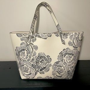 White and Black Tote Bag